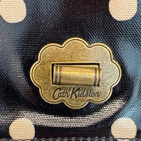 Cath Kidston Black and Cream Polka Dot Crossbody Bag - Picture 3 of 8